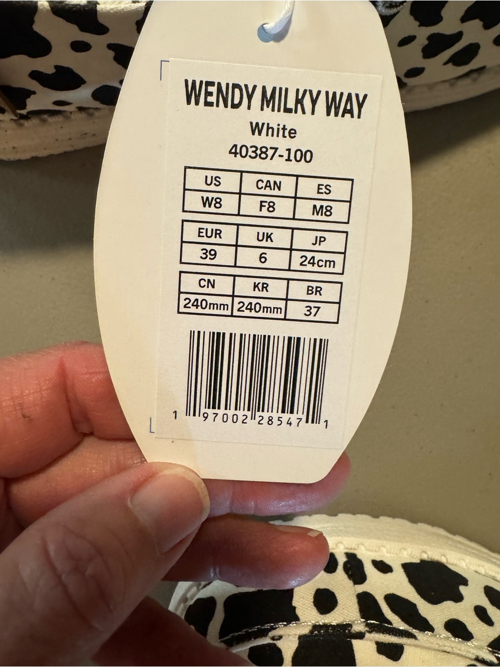 NWT Hey Dude Women’s Cow Print Slip-on Shoes size 8 - Picture 3 of 7
